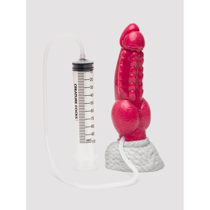 Creature Cocks Resurrector Phoenix Squirting Silicone Dildo - Red
