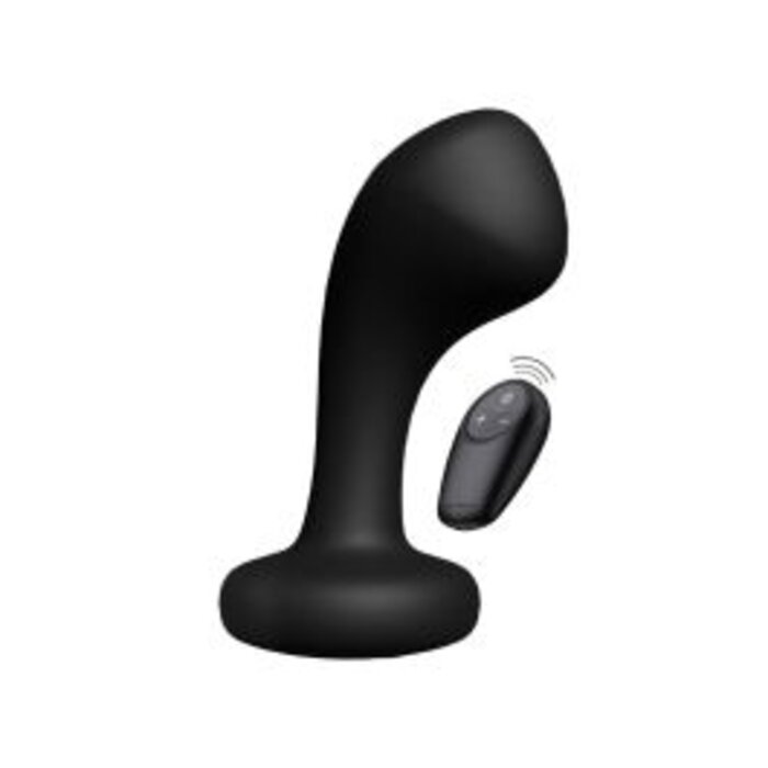 Extreme Bullshead Vibrating Anal Plug - Black