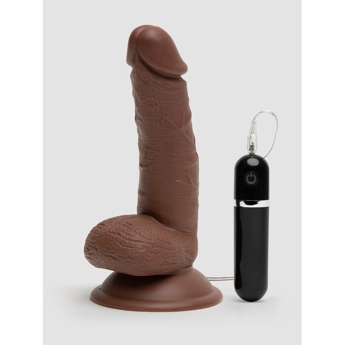 Lifelike Lover Classic Realistic Dildo Vibrator 6 Inch - Flesh Brown