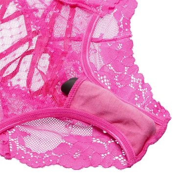 Secret Admirer 10-Speed Remote Control Vibrating Pink Lace Knickers - L/XL
