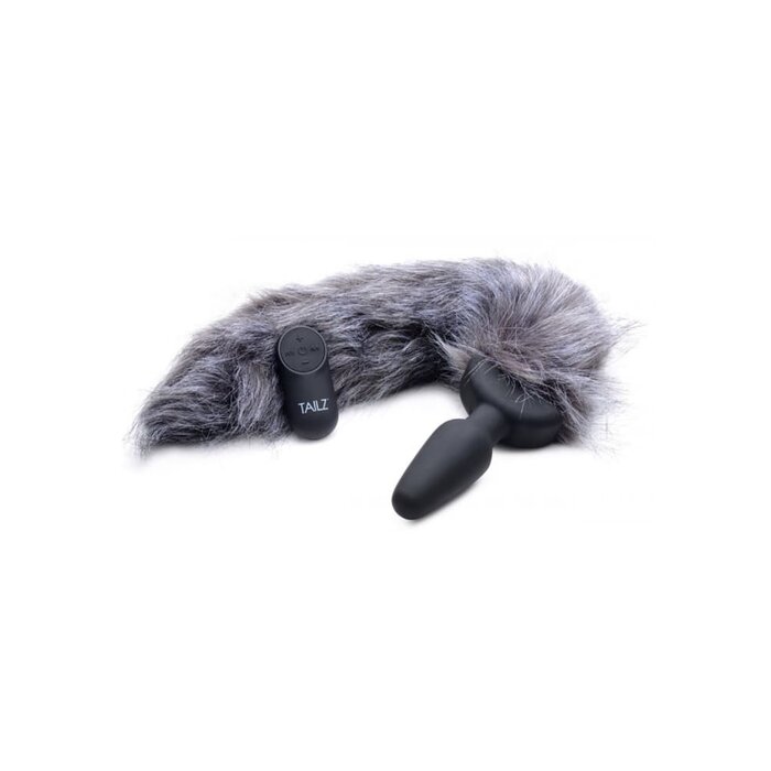 Tailz Grey Fox Tail Vibrating Anal Plug