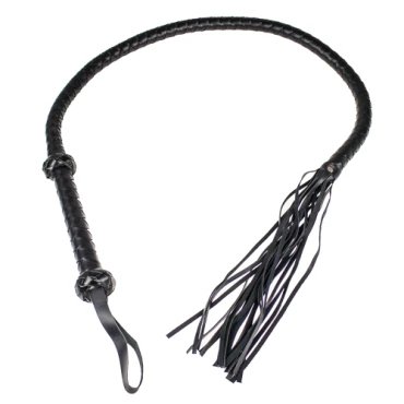 The Tress-Master Long Black Flogger Whip - 55 Inch