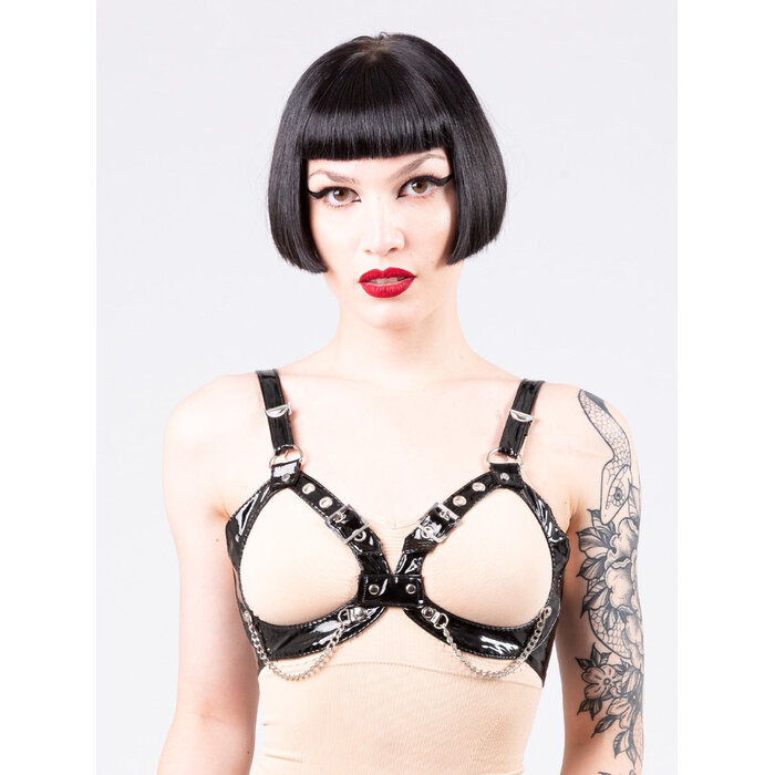 PVC Open Chain Bra
