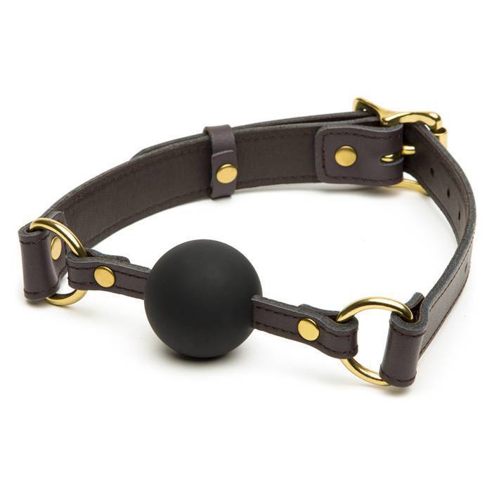 Coco de Mer Brown Leather Ball Gag