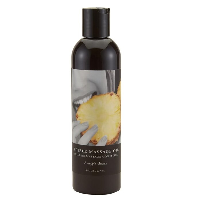 Earthly Body Edible Massage Oil - 8 oz - Pineapple