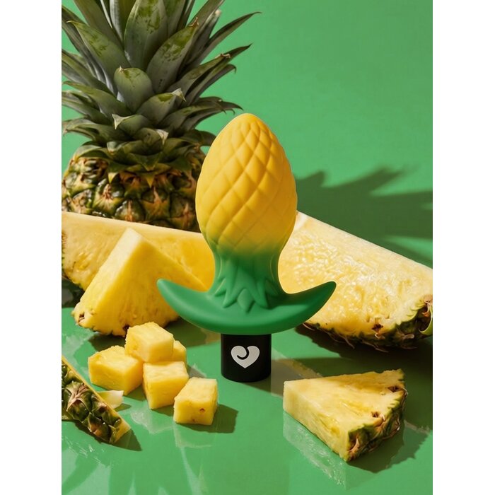 Lovehoney Pineapple Vibrating Butt Plug - Yellow