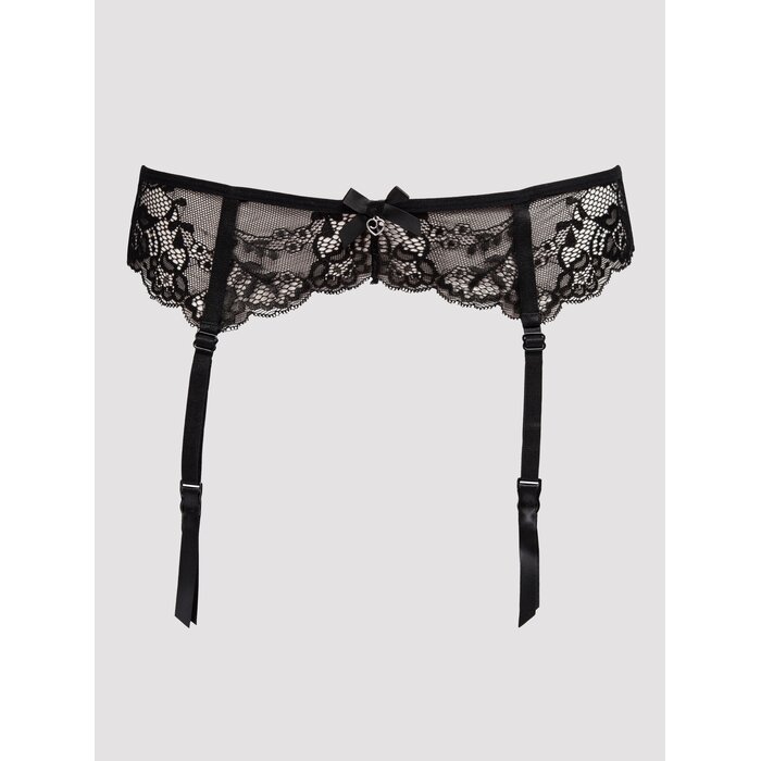 Lovehoney Plus Black Love Me Lace Suspender Belt - 3X / 4X - Black