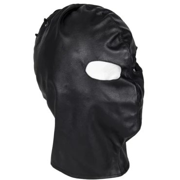 Black Faux Leather Male Gimp Mask