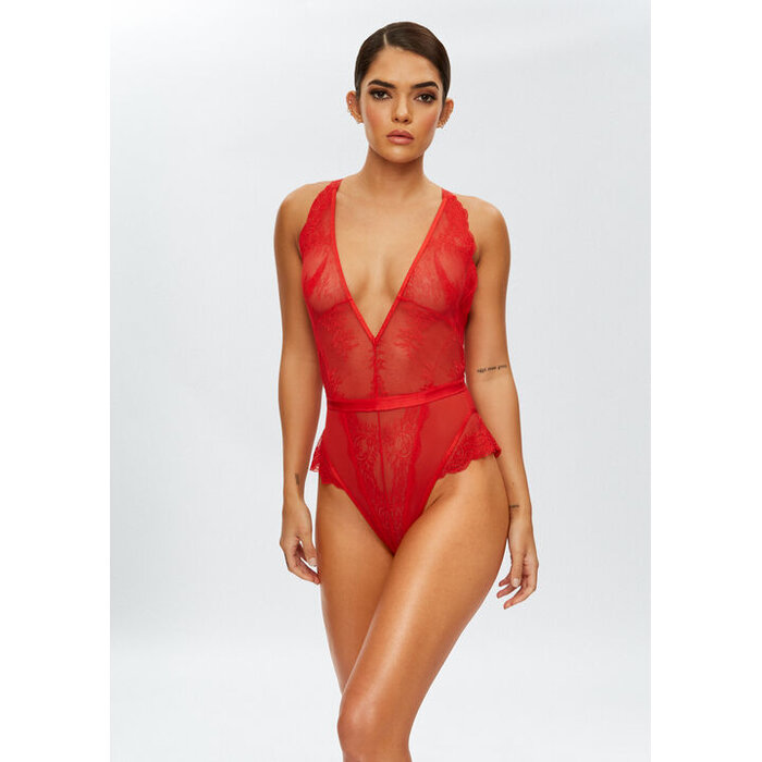 Ann Summers Limitless Crotchless Body, Red