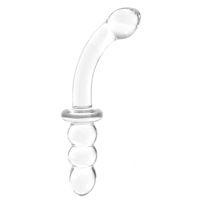 Glas 8" Ribbed G-Spot Glass Dildo