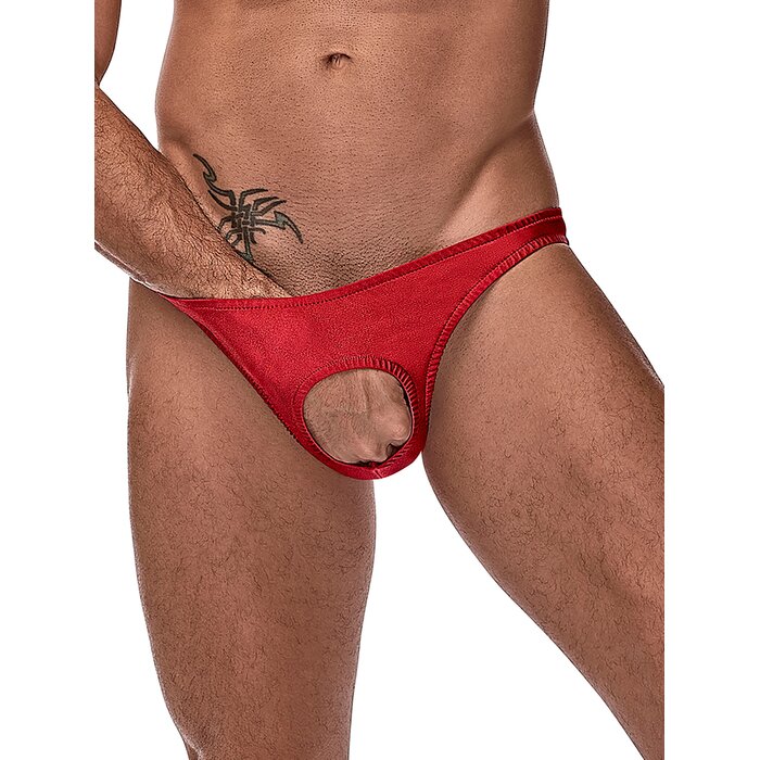 Male Power Red Open-Front Briefs - One size - Red