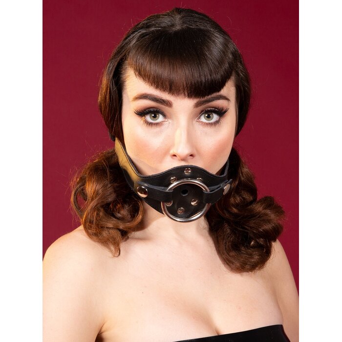 Leather Gag with Dildo Attachment Ring