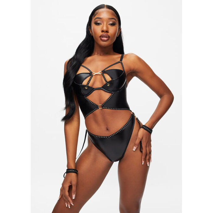 Ann Summers Prohibited Crotchless Body, Black