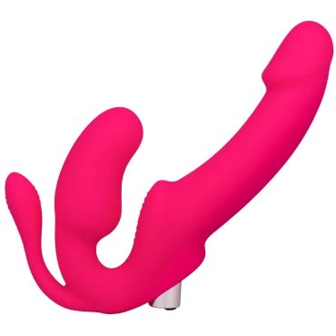 Tri-OH! 10-Speed Vibrating Strapless Strap-On Dildo - 9 Inch