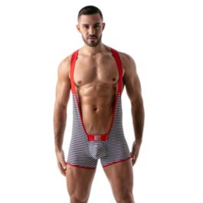 TOF Paris Push-up Singlet - Navy-Red