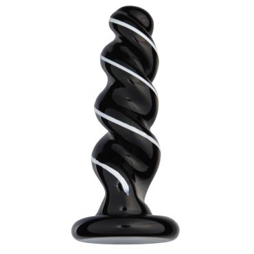 Eclipse Helix Twisted Glass Butt Plug – 4.5 Inch