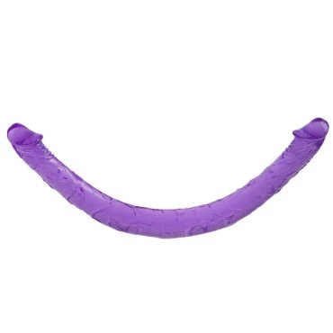 Double Dip Clear Purple Double Ended Dildo - 17 Inch