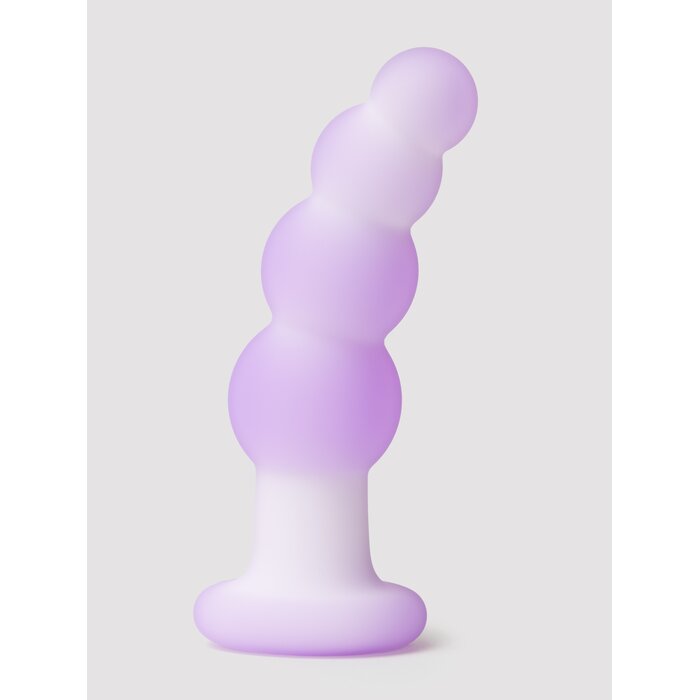 Lavender Haze Beaded Curved Vibrating Anal Probe - Purple