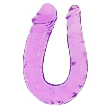 Crystal Clear Purple Double Ended Dildo - 11.5 Inch