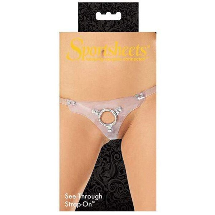 Sportsheets Strap-On Peek-A-Boo See-Through Harness with Multi-Size O-Rings