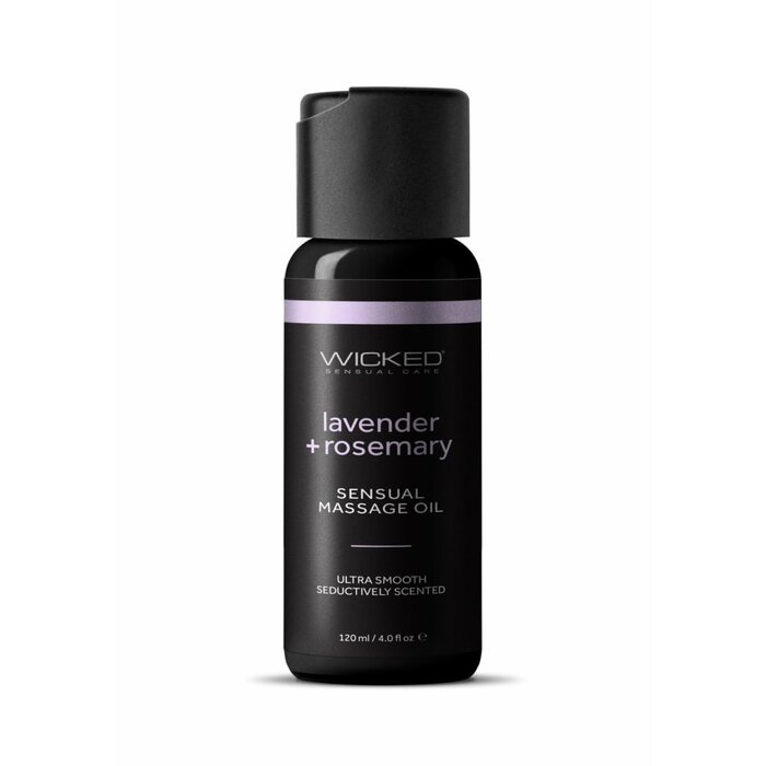 Wicked Sensual Massage Oil - Lavender + Rosemary - 4 oz.