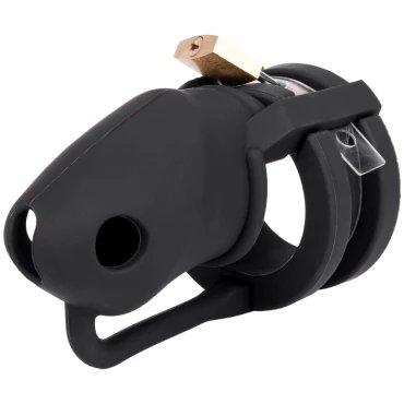 Dicktator Matte Black Silicone Chastity Cock Cage