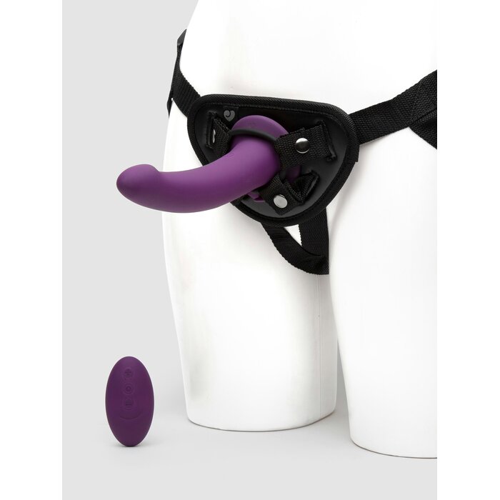 Desire Luxury Rechargeable Remote Control Vibrating Strap-On Kit - Purple