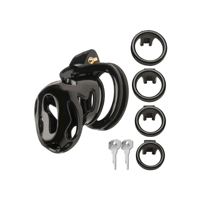 Hard Stop Double Ring Chastity Cage