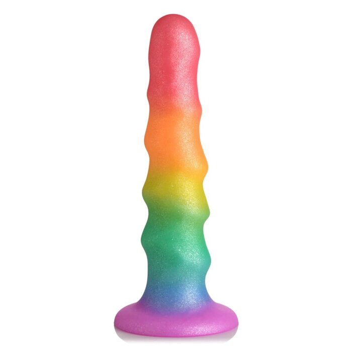 Simply Sweet Zigzag Rainbow Dildo