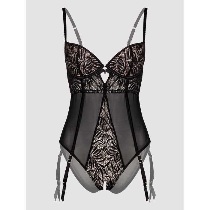 Lovehoney Parisienne Charm Black Lace Body - Small - Black
