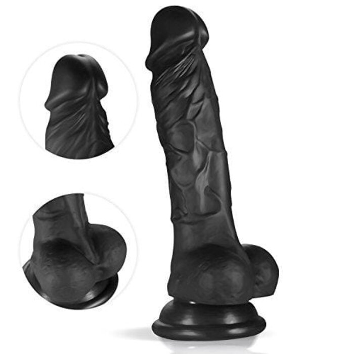 Spanksy 9" Black Suction Base Dildo for Ultimate Pleasure
