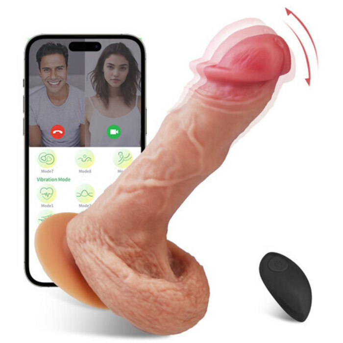Bestvibe Silicone Detachable Pulling Rolling Realistic Dildo 6.41 IN with Free Handle