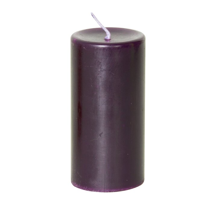 Medium Pillar Low Burning Wax Play Candle Purple