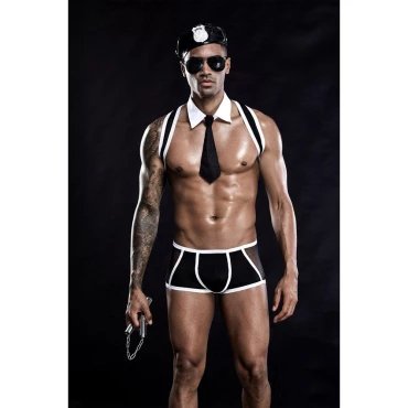 Defender Dick-tective 5 Piece Sexy Police Costume - S/M