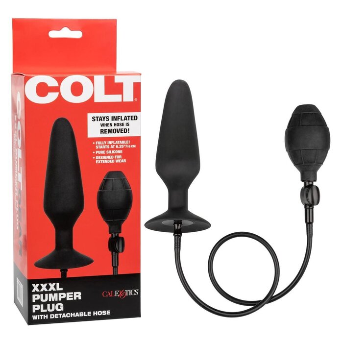 Colt XXXL Pumper Plug with Detachable Hose: Inflatable Silicone Anal Probe for Ultimate Pleasure