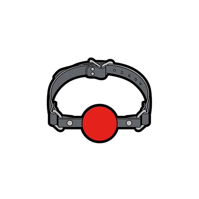 Ball Gag Large Enamel Pin