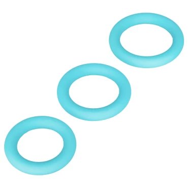 Neon Nights Glow In The Dark Cock Rings - Set Of 3
