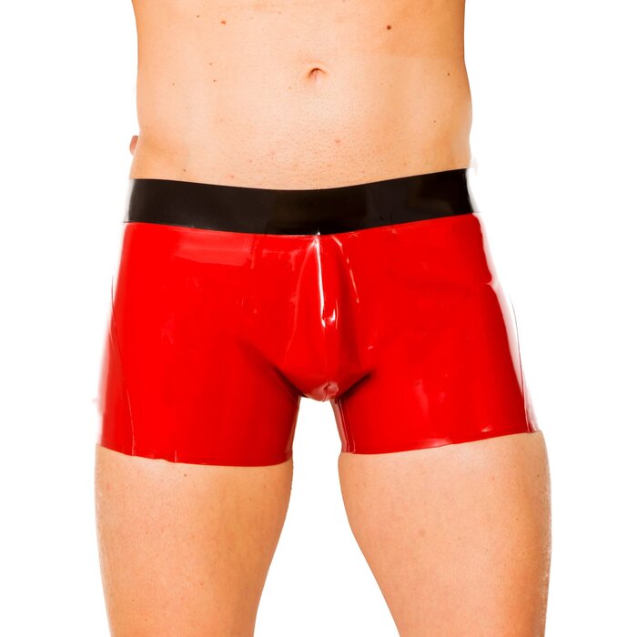 Red & Black Ultimate Latex Shorts