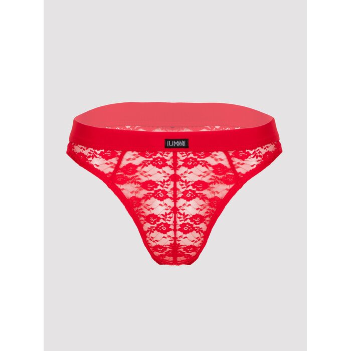 LHM Red Lace Thong - XXL - Red