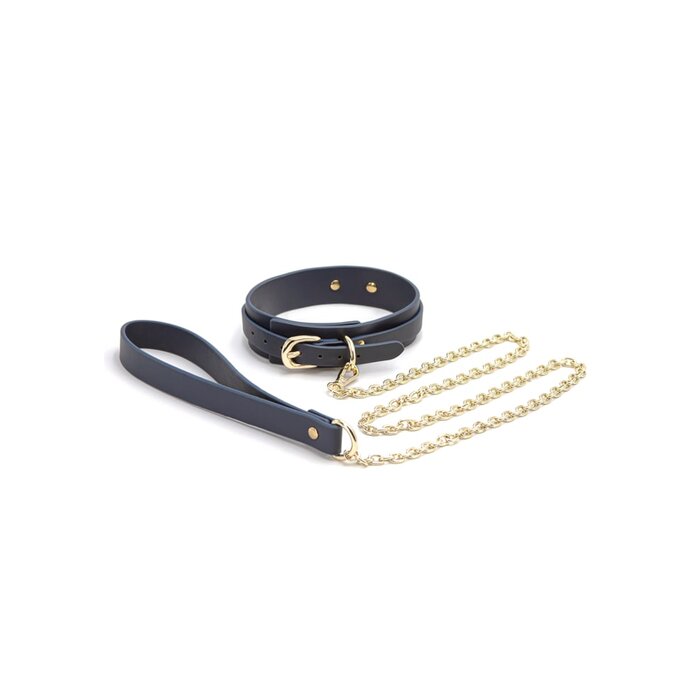 Bondage Couture - Collar and Leash - Blue