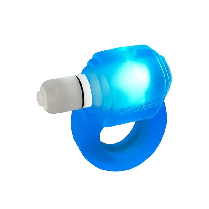 Glowdick Silicone Cock Ring with LED - Pool Ice