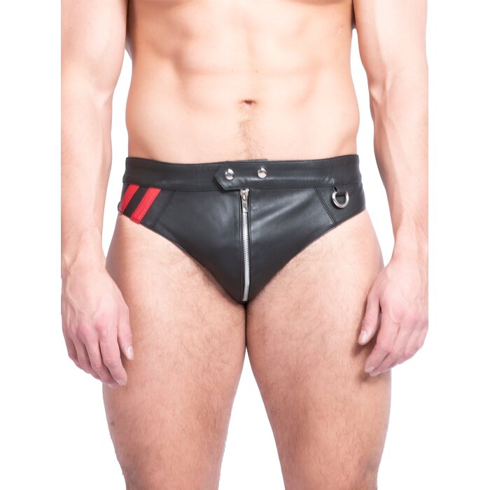 Sporty Leather Jockstrap - One Size
