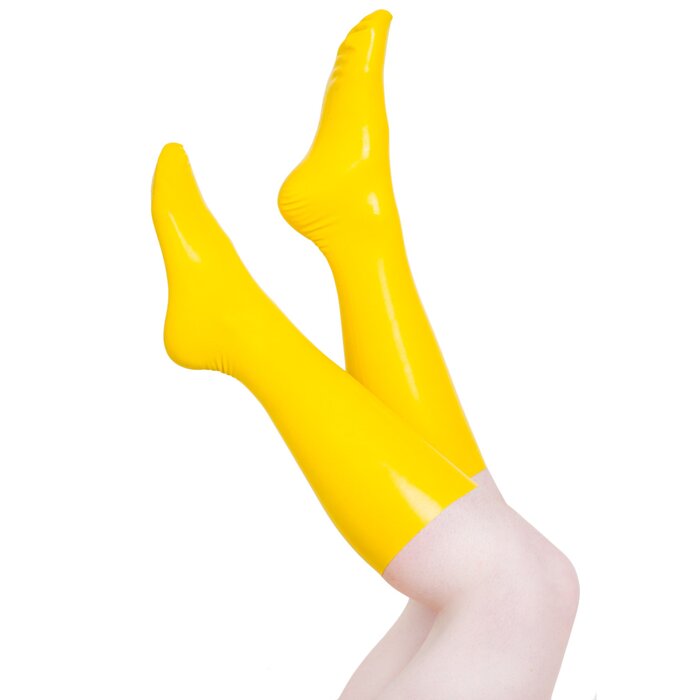 Seamless Rubber Socks in Yellow