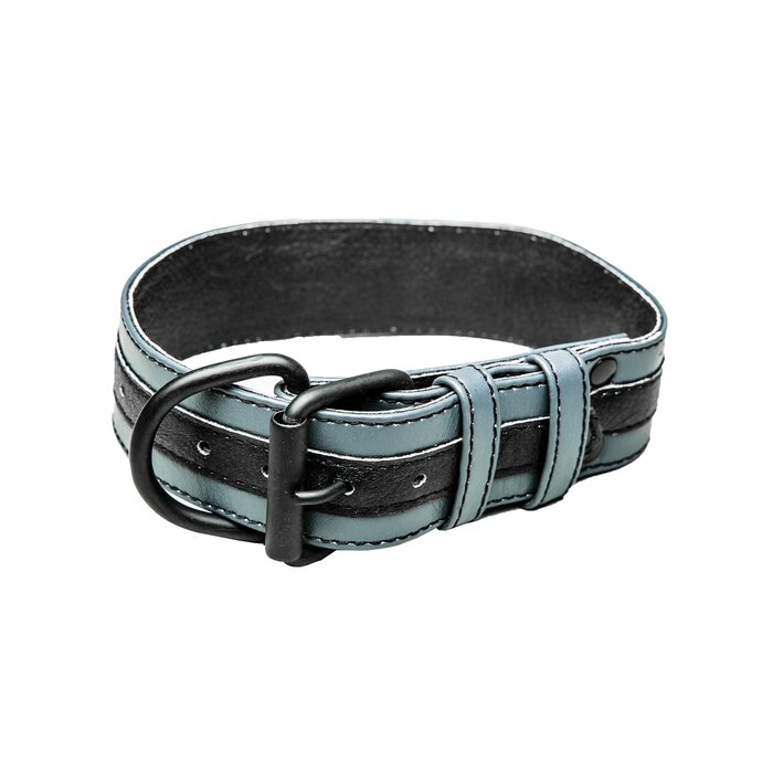 Bulldog Bondage Collar Black/Grey - One Size
