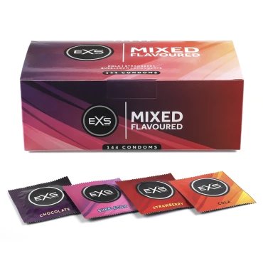 EXS Assorted Flavoured Condoms - 144 Pack