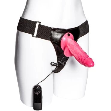 Pulse Of Passion Unisex Multi-Speed Vibrating Strap-On Dildo - 7 Inch