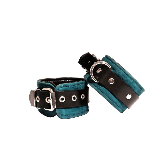 Sensual Suede Wrist Cuffs Sea Green