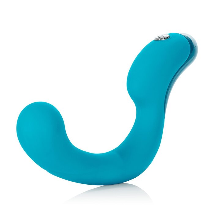 Key by Jopen Skye Rechargeable Ergonomic G Wand Silicone Vibrator Massager: Blue