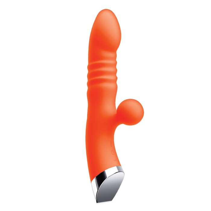 Intruder Thrusting Pleasure Vibe - Tangerine