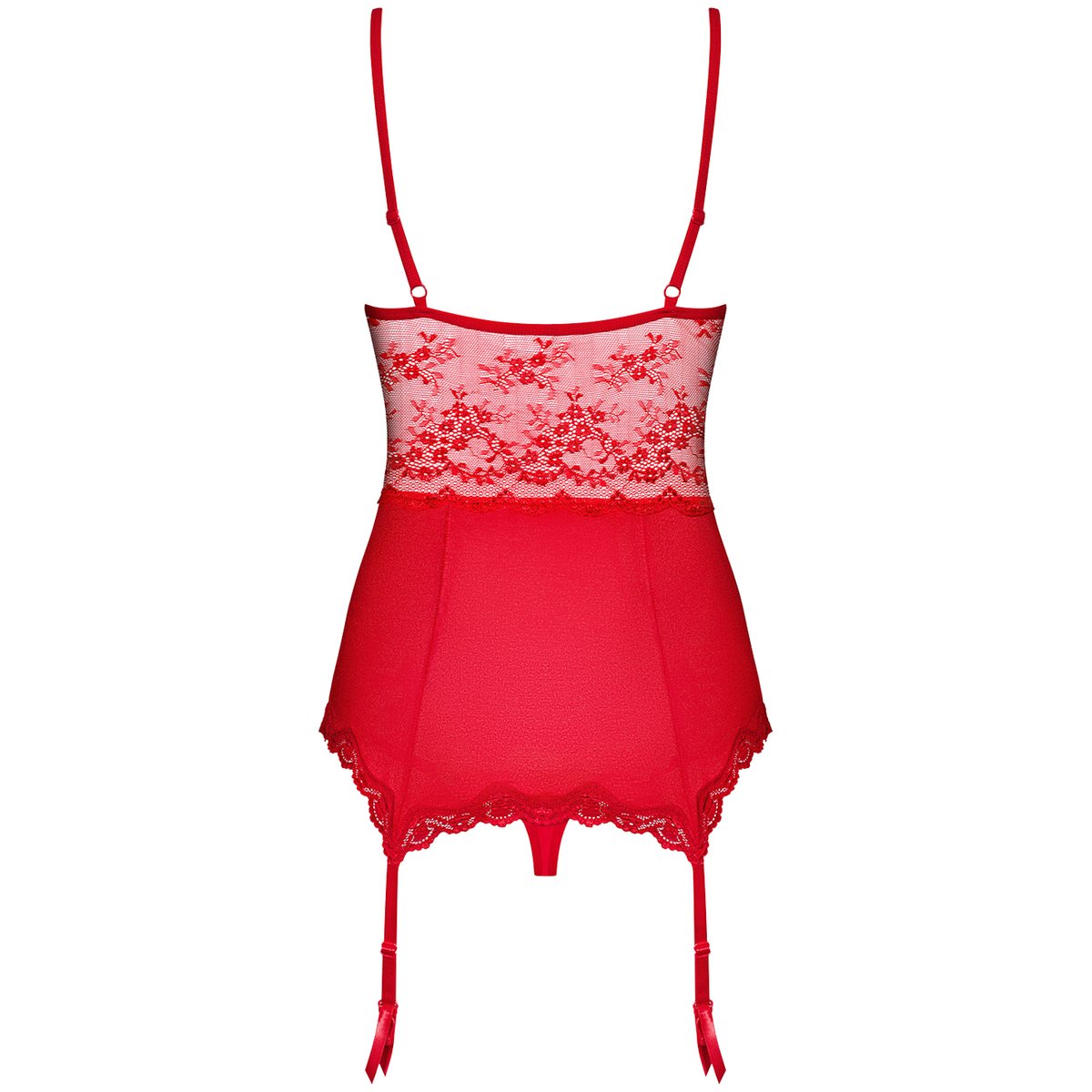 Obsessive Lovica Chemise Corsage Set - Red - S/M